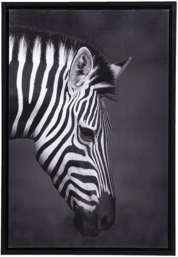 Leen Bakker Schilderij Zebra canvas 64x44 cm