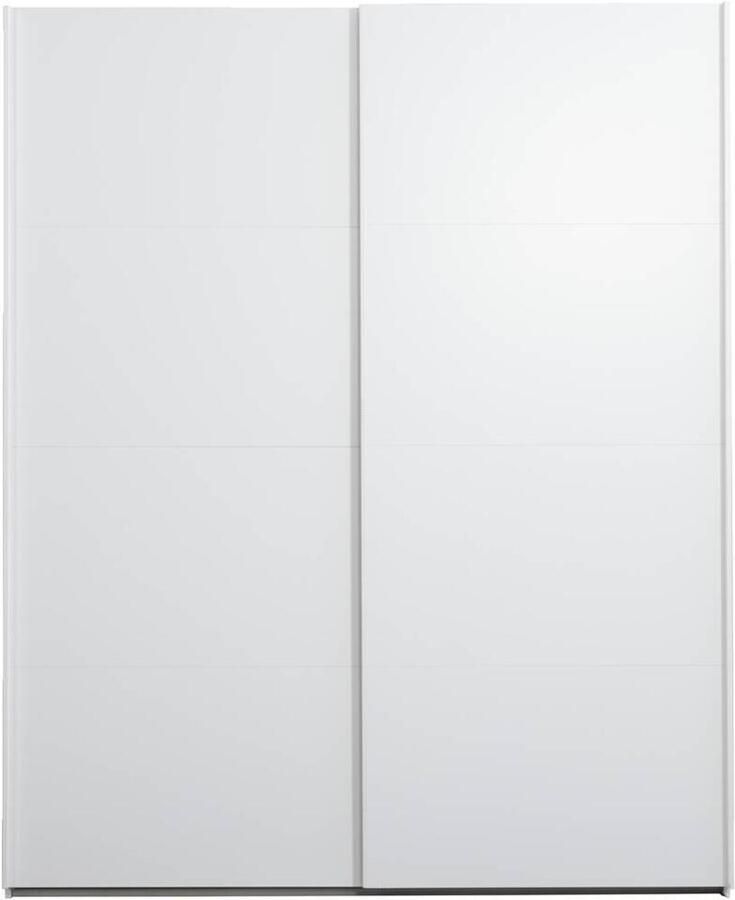 Leen Bakker Schuifdeurkast Bergamo wit 221x178 5x66 6 cm