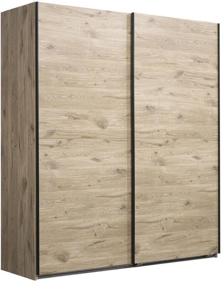 Leen Bakker Schuifdeurkast Dex eikenkleur 198x180x64 cm