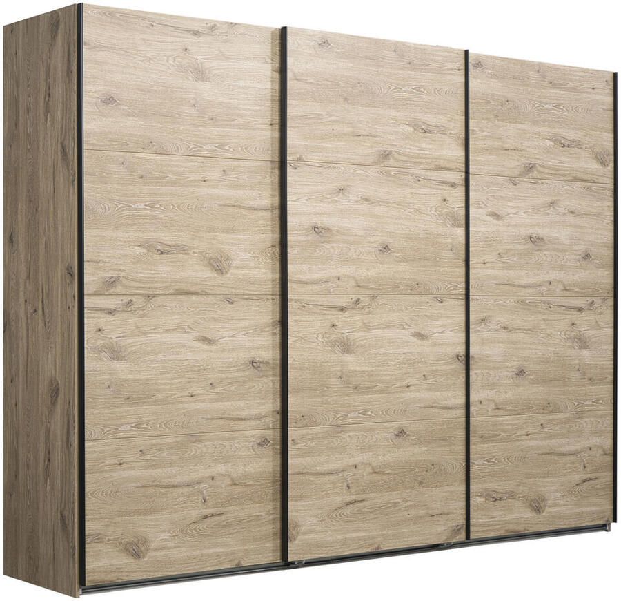 Leen Bakker Schuifdeurkast Dex XL eikenkleur 208x270x65 cm