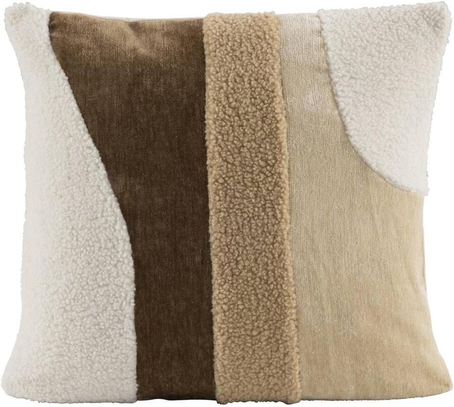 Leen Bakker Sierkussen Brent beige bruin 45x45 cm