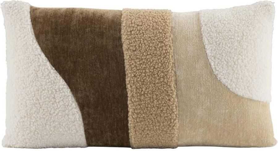 Leen Bakker Sierkussen Brent beige crème 30x50 cm