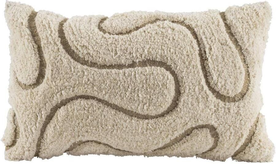 Leen Bakker Sierkussen Guust off-white taupe 30x50 cm
