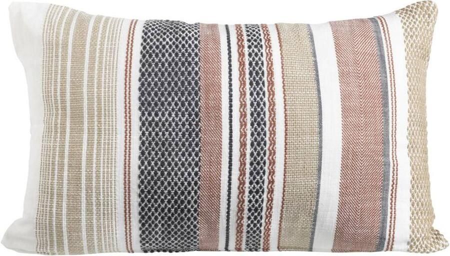 Leen Bakker Sierkussen Thomas zand donkerrood 40x60 cm