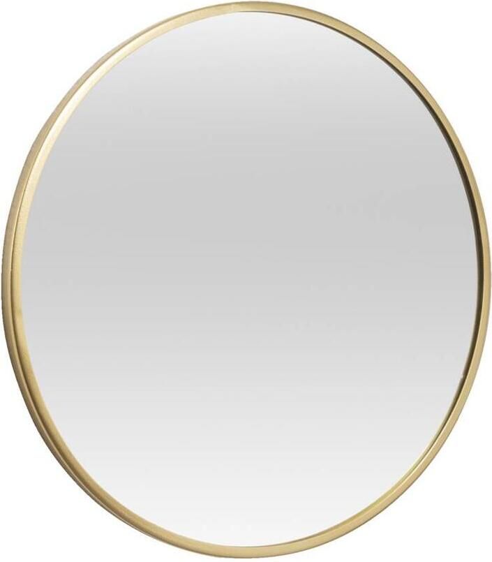 Leen Bakker Spiegel Madrid goudkleurig metaal Ø40 cm