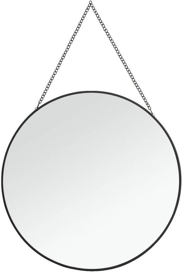 Leen Bakker Spiegel Madrid zwart Ø29 cm