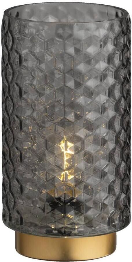 Leen Bakker Tafellamp Cordoba LED grijs 20xØ10 5 cm