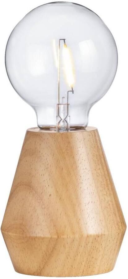 Leen Bakker Tafellamp Dwayne LED naturel Ø10x12 cm