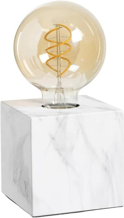 Leen Bakker Tafellamp Elena wit grijs 10x10x10 cm