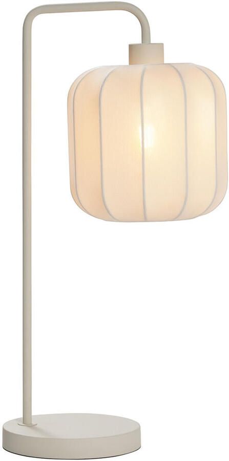 Leen Bakker Tafellamp Fenne beige stof metaal E27 58x23x20 cm