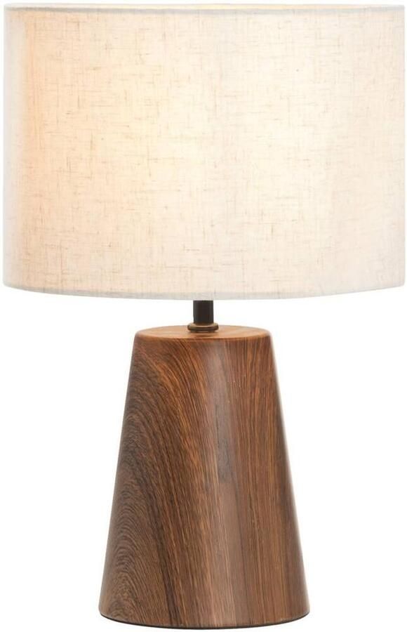 Leen Bakker Tafellamp Finne bruin metaal E27 37xØ23 cm