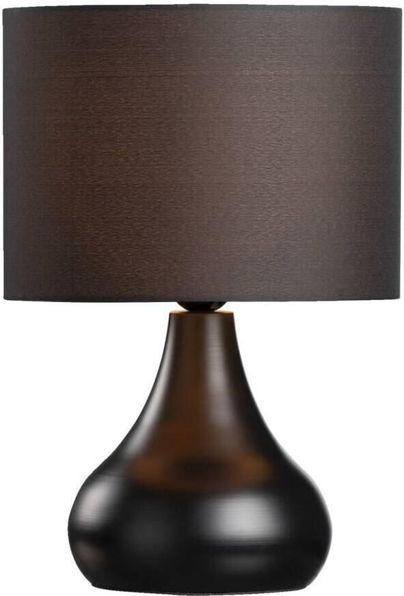 Leen Bakker Tafellamp Gritt zwart Ø25 x 36 cm