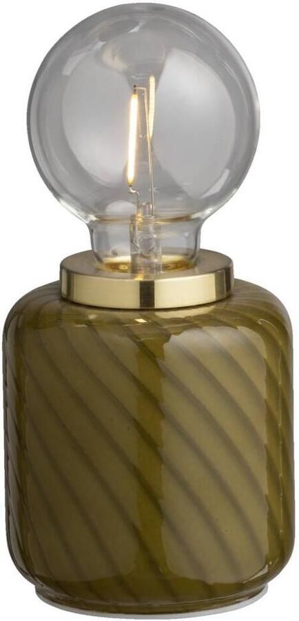 Leen Bakker Tafellamp Malaga LED groen 20xØ10 cm