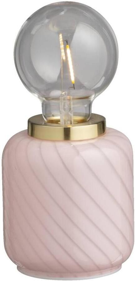 Leen Bakker Tafellamp Malaga LED roze 20xØ10 cm