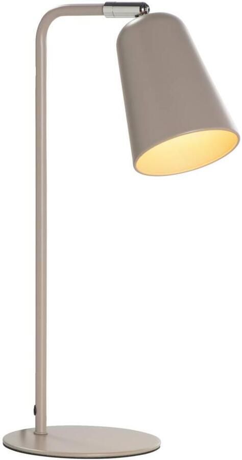 Leen Bakker Tafellamp Mels taupe metaal 47 5xØ16 cm