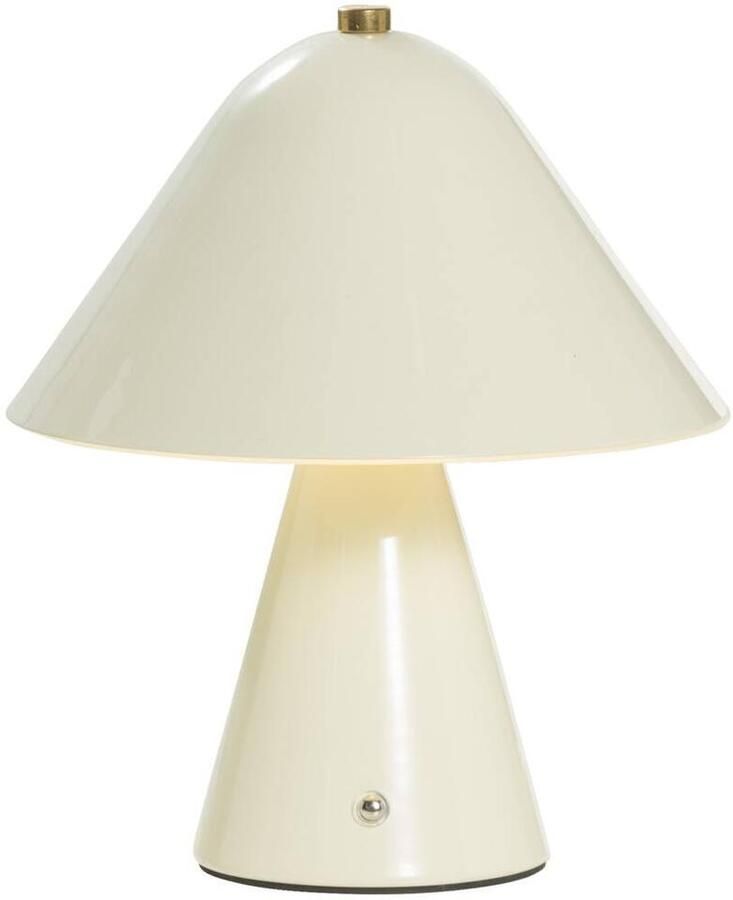 Leen Bakker Tafellamp Nami off-white metaal 26 5xØ19 5 cm