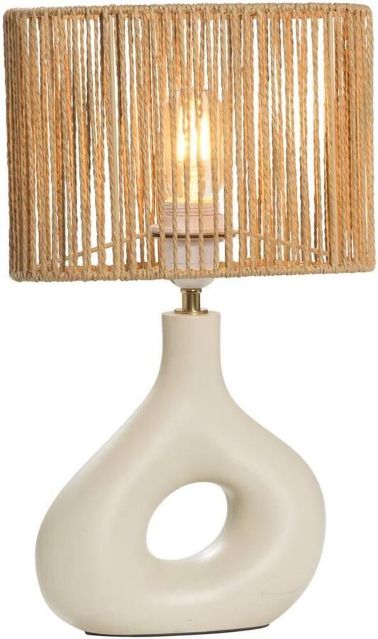 Leen Bakker Tafellamp Reva naturel keramiek E27 42x26x13 5 cm