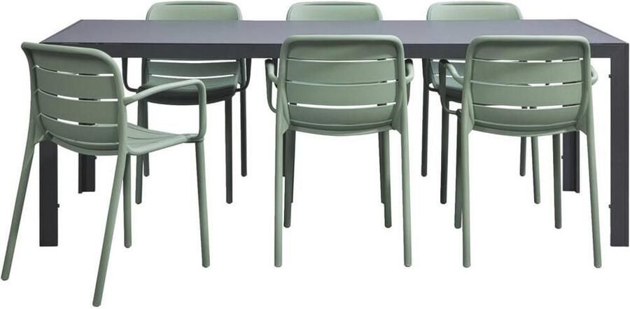 Leen Bakker Tuinset Savoie Nice groen 7-delig 215 cm