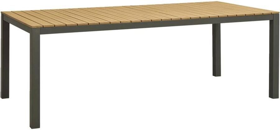 Leen Bakker Tuintafel Toulon antraciet 74x212x100 cm