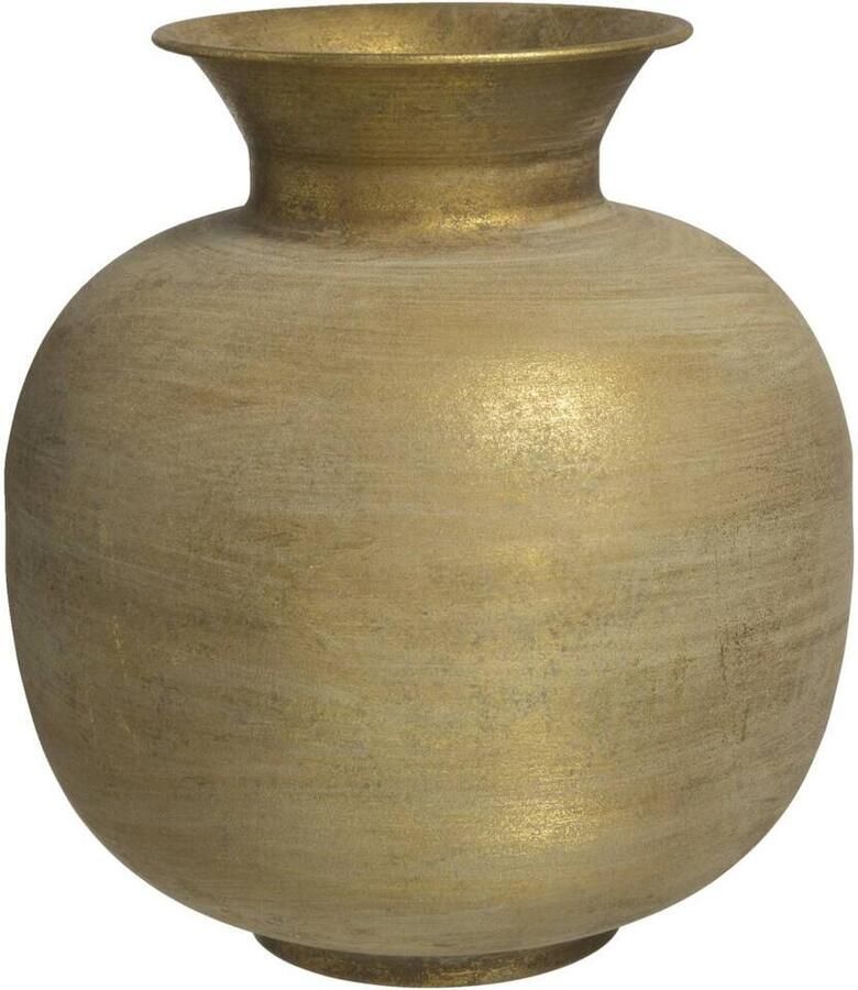 Leen Bakker Vaas Antica goudkleurig metaal 33xØ30 cm