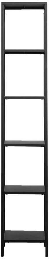 Leen Bakker Vakkenkast Isabelle zwart 202x36 5x36 5 cm
