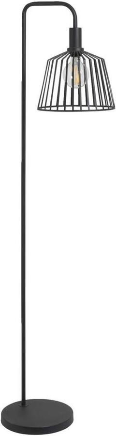 Leen Bakker Vloerlamp Fynn zwart metaal E27 65x36x30 cm