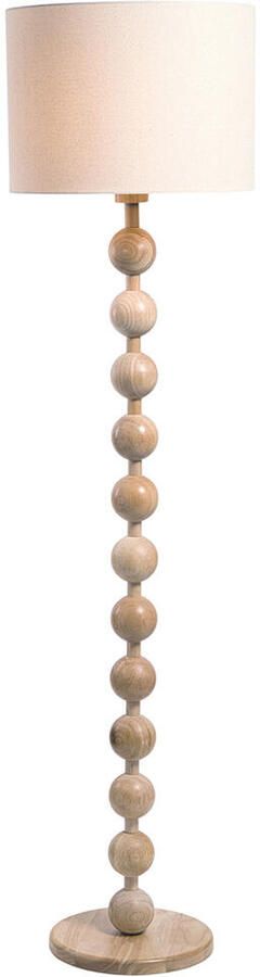 Leen Bakker Vloerlamp Noah naturel hout 156xØ40 cm