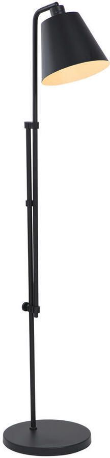 Leen Bakker Vloerlamp Xemm zwart metaal E27 110x30xØ25 cm