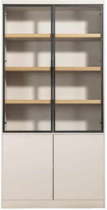 Leen Bakker Wandkast Virgil zand 220x110x40 cm