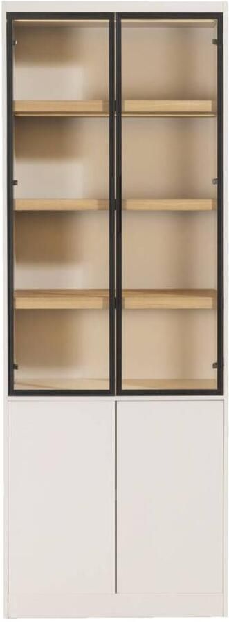 Leen Bakker Wandkast Virgil zand 220x80x40 cm