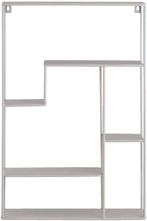 Leen Bakker Wandrek Londen taupe metaal 55x35 8x10 cm