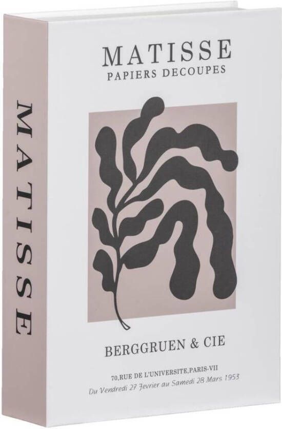 Leen Bakker Opbergboek Matisse naturel 16x23x5 cm