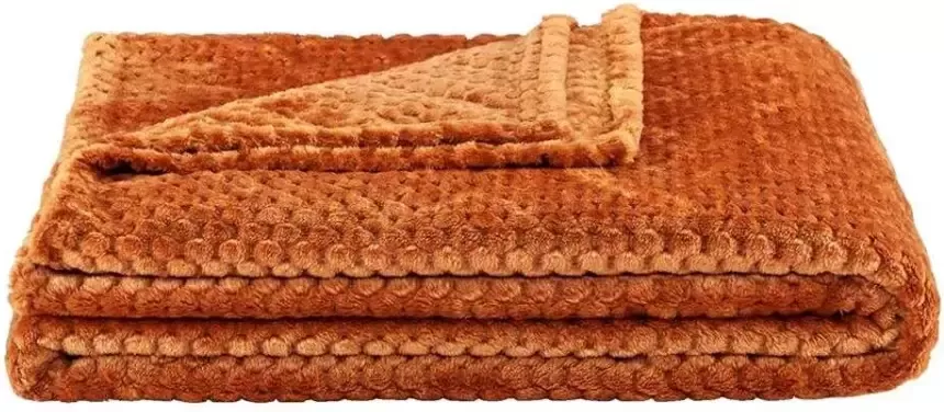 Leen Bakker Plaid Ilona caramel 130x170 cm