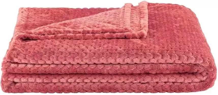 Leen Bakker Plaid Ilona roze 130x170 cm