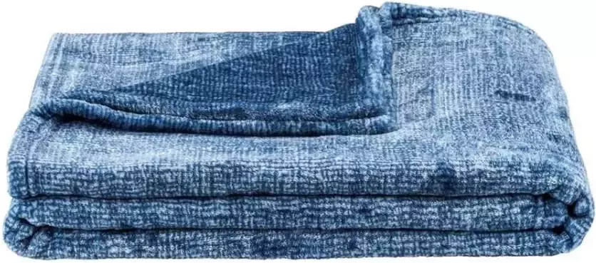 Leen Bakker Plaid Xavier blauw 130x160 cm
