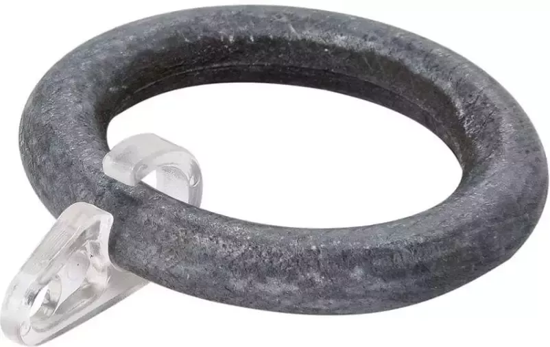 Leen Bakker Ringen hout 28 mm + clip kalk grijs (10 stuks)