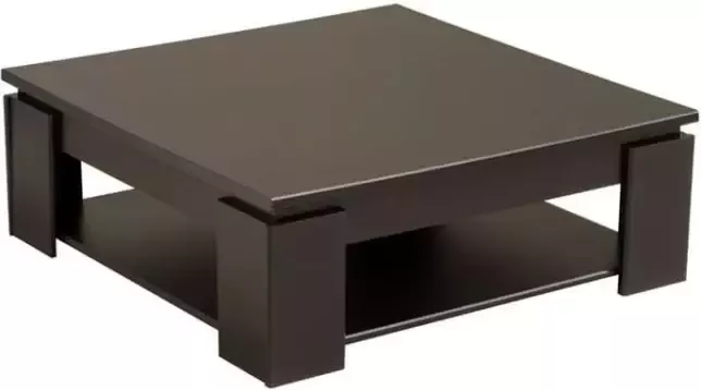 Leen Bakker Salontafel Troy hoogglans zwart 89x31x89 cm