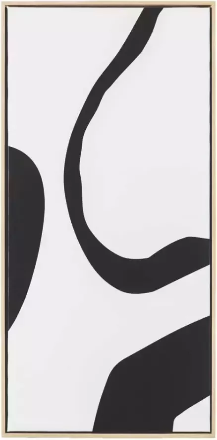 Leen Bakker Schilderij Abstract Spot zwart 82 5x42x3 5 cm - Foto 1