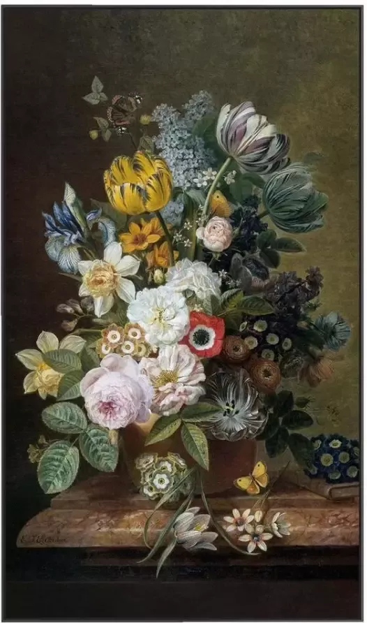 Leen Bakker Schilderij Bloemen multikleur 118x70 cm