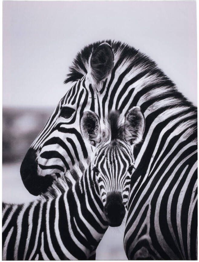Leen Bakker Schilderij Zebra canvas 60x45 cm