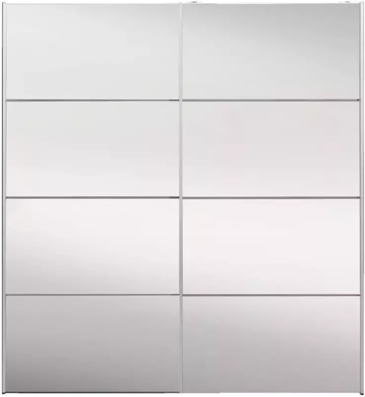 Leen Bakker Schuifdeurkast Verona antracietgrijs spiegel 200x182x64 cm