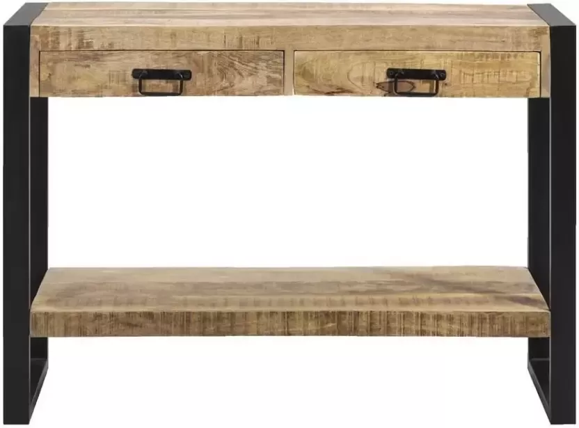 Leen Bakker Sidetable Scott metaal hout -78x105x36 cm