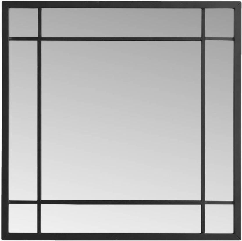 Leen Bakker Spiegel Londen zwart 45x45 cm