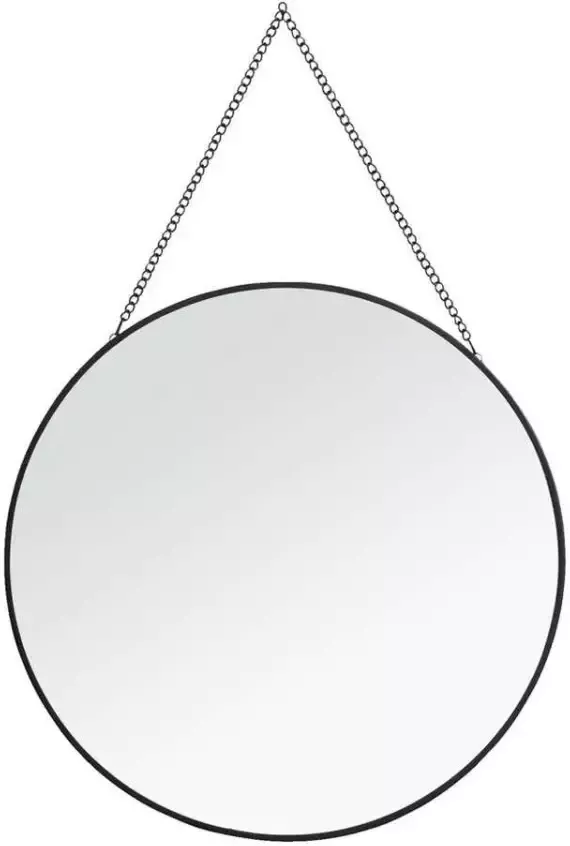 Leen Bakker Spiegel Madrid zwart Ø29 cm