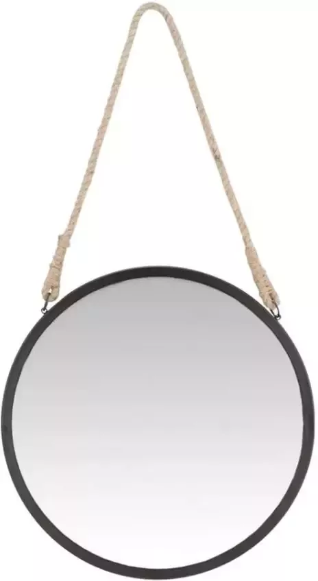 Leen Bakker Spiegel Tess zwart 43 cm