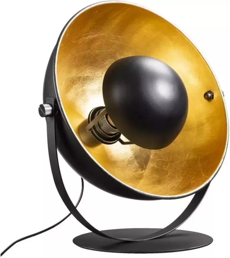 Leen Bakker Tafellamp Brugge goudkleurig zwart 35x27x30 cm - Foto 1