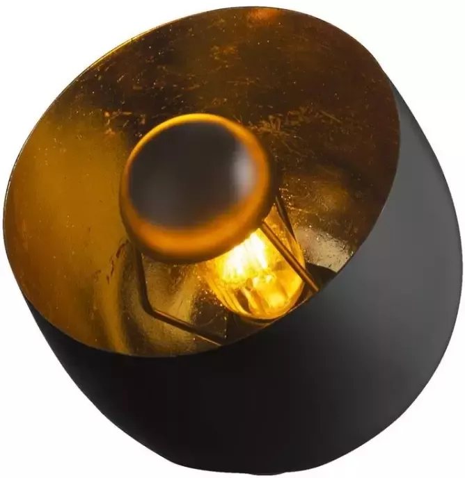 Leen Bakker Tafellamp Brugge zwart goudkleur 20xØ20 cm - Foto 1
