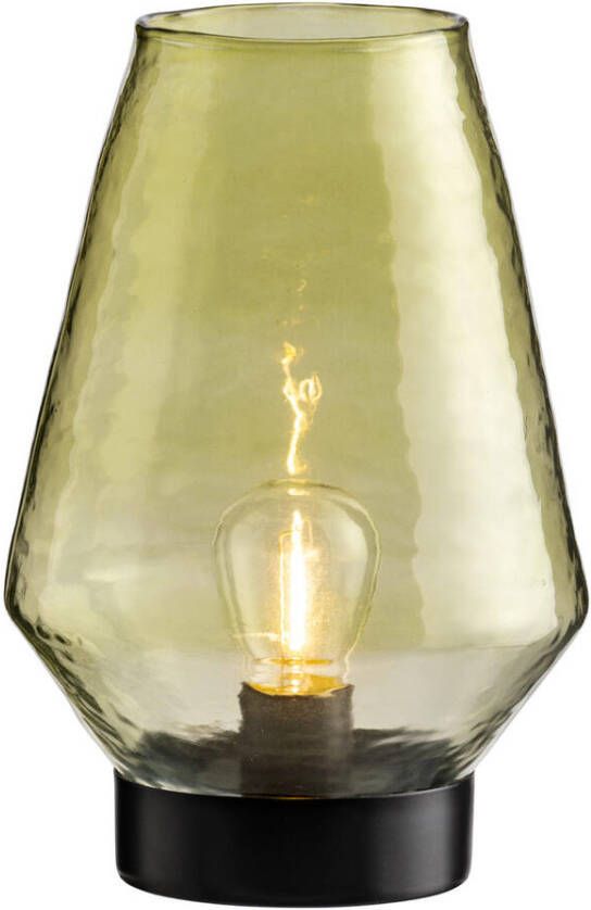 Leen Bakker Tafellamp Ronda groen Ø15x22 cm