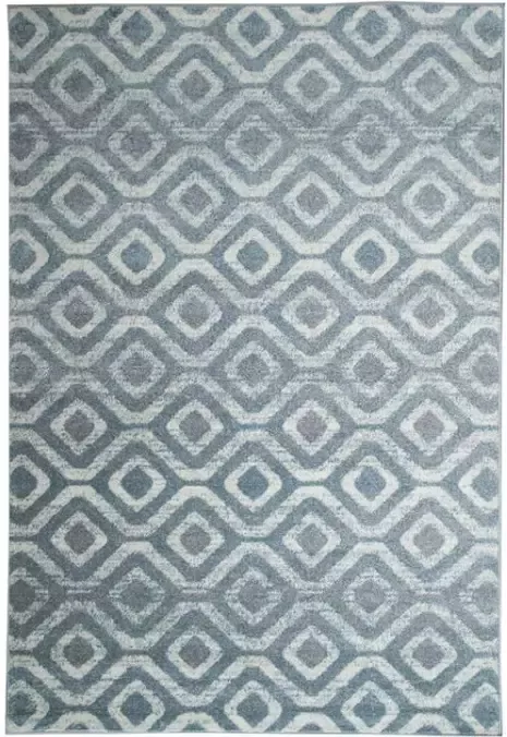 Leen Bakker Vloerkleed Florence blokken grijs wit 160x230 cm