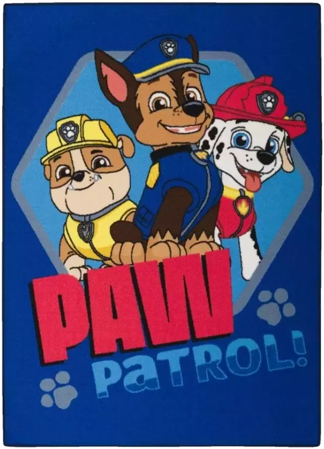 Leen Bakker Vloerkleed Paw Patrol Ready blauw 95x133 cm